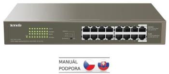 Switch Tenda TEG1116P-16-150W PoE Gigabit Fanless Switch 135W