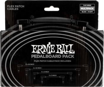 Ernie Ball Flex Patch Cables Pedalboard Multi-Pack 15,24 cm-30,48 cm-60,96 cm-7,62 cm Lomený - Lomený Patch kabel