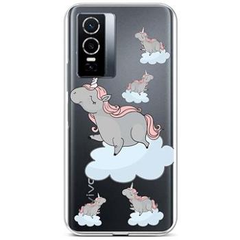 TopQ Kryt Vivo Y76 5G silikon Grey Unicorns 72440 (Sun-72440)