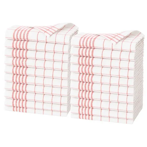 ARÔME HOME Kuchyňská utěrka červená, 50 x 70 cm, sada 20 ks