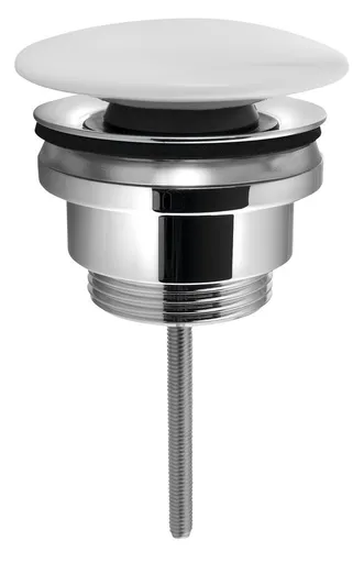 Sapho Umyvadlová výpust 5/4“, click-clack, keramická zátka, 5-65mm, bílá, CV1110C