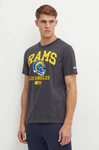 Bavlněné tričko Nike Los Angeles Rams šedá barva, s potiskem, N199-06F-95-5F1