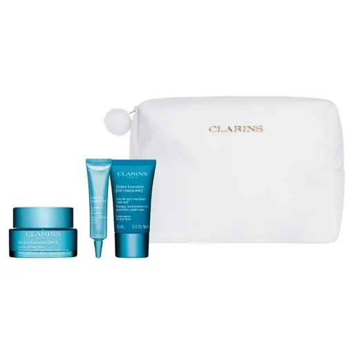 Clarins HYDRA ESSENTIEL HOLIDAY SEASON dárkový set péče o obličej a oči pro hydratovanou a vyživenou pokožku