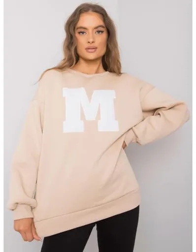 Dámská mikina bavlněná ARMELLE světle béžová