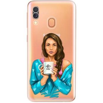 iSaprio Coffe Now - Brunette pro Samsung Galaxy A40 (cofnobru-TPU2-A40)