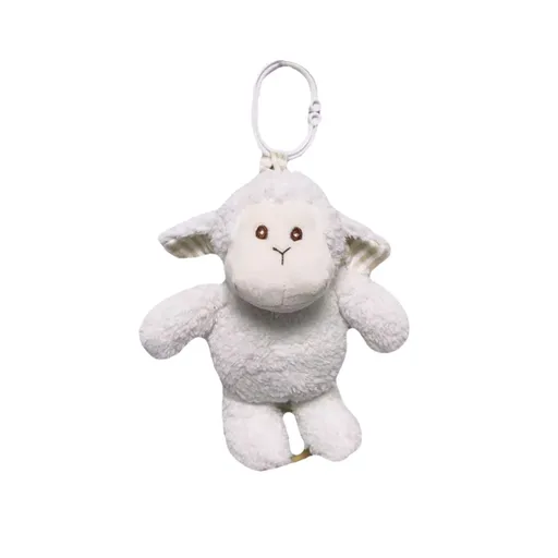 Tulilo Závěsná plyšová hračka s melodií, Ovečka 18 cm - smetanově bílá