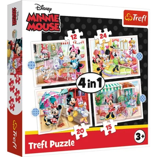 Trefl Puzzle Minnie s přáteli 4v1 (12,15,20,24 dílků)