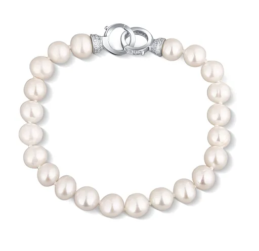 JVD Půvabný náramek z pravých sladkovodních perel SVLB0010SD2P120