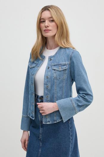 Džínová košile Pepe Jeans EMMY dámská, modrá barva, regular, PL304867