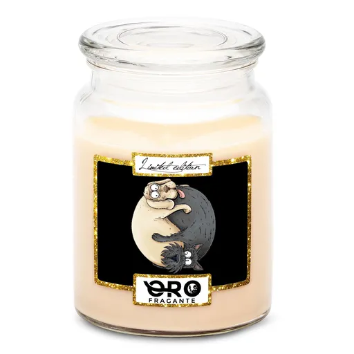 Svíčka Jin Jang – psi (Vůně svíčky: Vanilka)