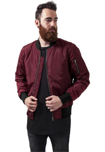 Urban Classics 2-Tone Bomber Jacket burgundy/black - XS