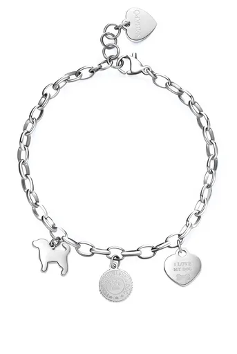 S'Agapõ Krásný ocelový náramek s přívěsky Happy SHAR17