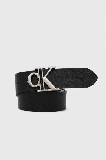 Kožený pásek Calvin Klein Jeans pánský, černá barva