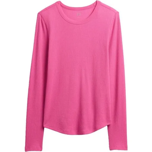GAP V-LS OPP WAFFLE TEE Dámské tričko, růžová, velikost