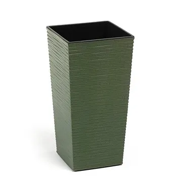 LAMELA, květináč FINEZIA ECO WOOD DLUTO - vroubek 40 x 40 cm, výška 75 cm, zelený (1311119414)
