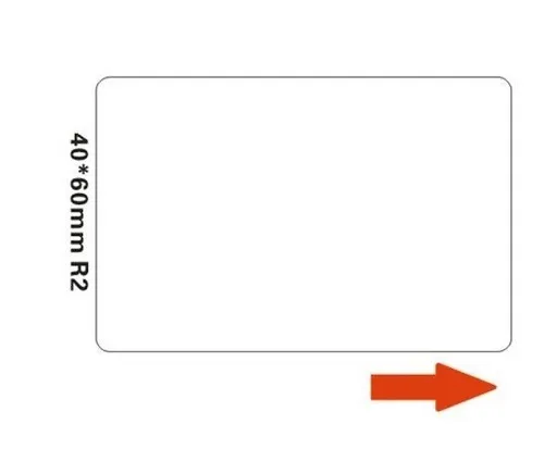 Niimbot A2A68651201, 40x60mm, 125ks, bílé samolepicí štítky