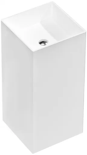 MEXEN Xola-2 Volně stojící umyvadlo z litého mramoru 45 x 45, bílá mat 26594500