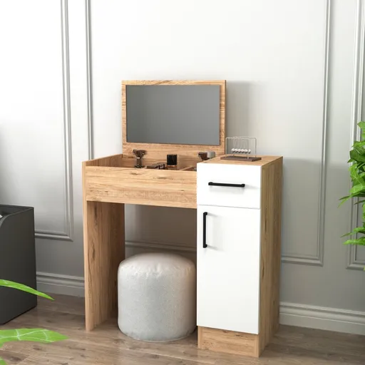 Toaletní stolek Inci - Atlantic Pine, White