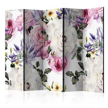 Paraván Floral Glade Dekorhome 225x172 cm (5-dílný)