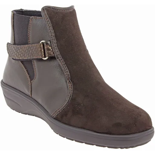 PodoWell Dámská zdravotní polokozačka SYRIELLE hnědá, velikost: 41