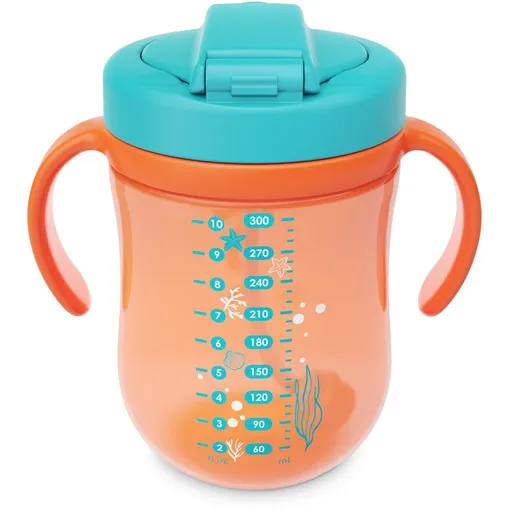 Baboo Cup with Silicone Straw and Gravity Ball hrnek s brčkem Sea Life 9m+ 300 ml