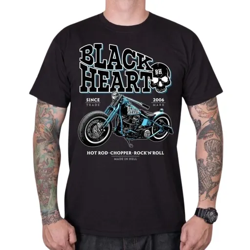 Triko BLACK HEART Blue Bobber černá XL