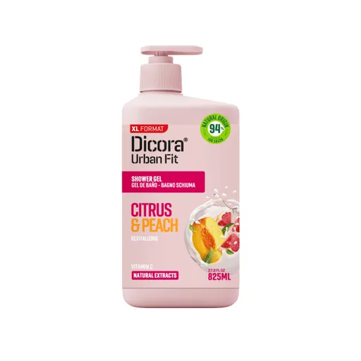 Dicora Urban Fit vitamin C Citrus & Peach sprchový gel citrusy & broskev 825 ml