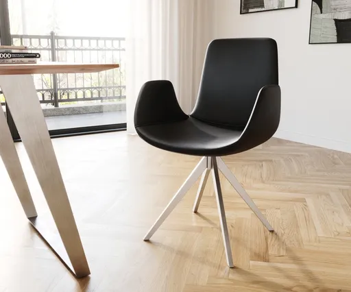 Otočná židle Ilia-Flex s područkami křížová podnož hranatá