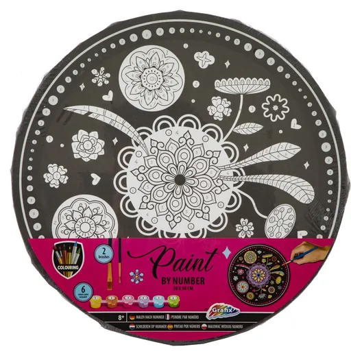Malování podle čísel kruhový obrázek 30 cm
