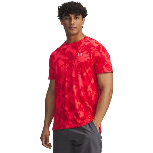 Under Armour LAUNCH PRINTED Pánské tričko, červená, velikost M