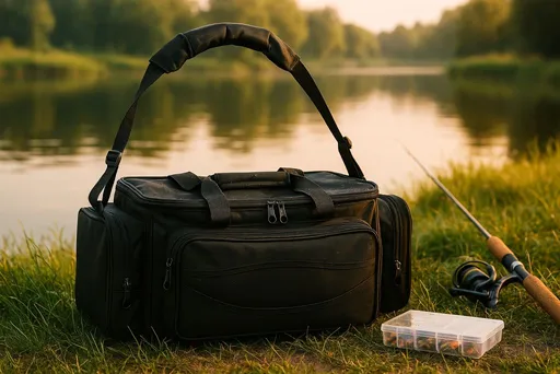 Vodotěsná rybářská taška černá, 56×31×30 cm, 600D polyester
