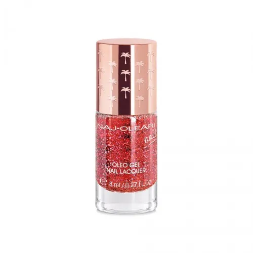 Naj-Oleari Oleo gel Nail Lacquer lak na nehty s gelovým efektem -  34 party red 8 ml