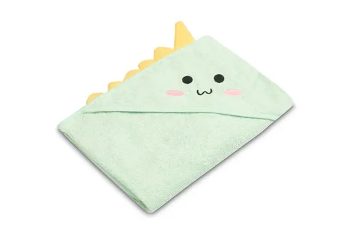 SENSILLO Dětská osuška 100x100cm, froté bavlna, Dino - mátová, zelená