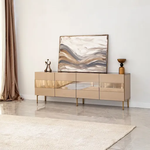 TV stolek Leon - Bronze, Gold