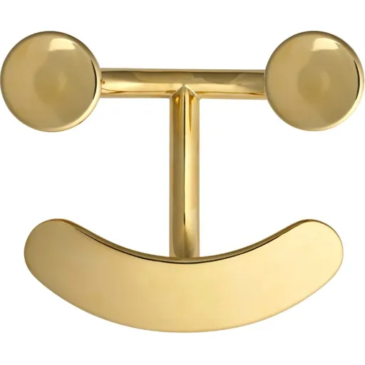 Háček na oblečení HAPPY 15 cm, na zeď, mosazná, ocel, Fritz Hansen