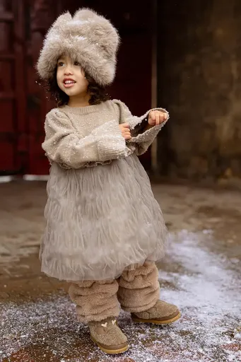 Dětské šaty s příměsí vlny Donsje Paulien Dress