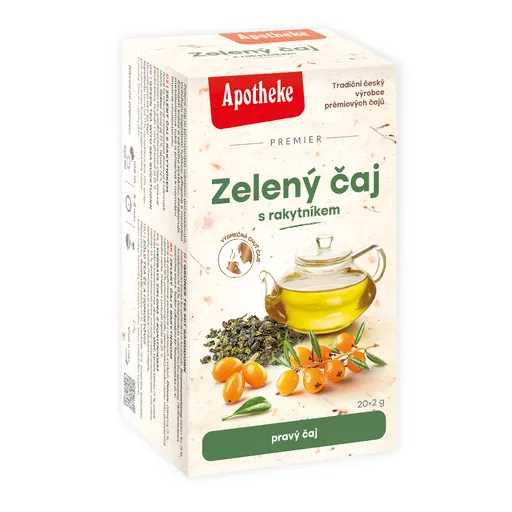 Apotheke Zelený čaj s rakytníkem nálevové sáčky 20x2 g