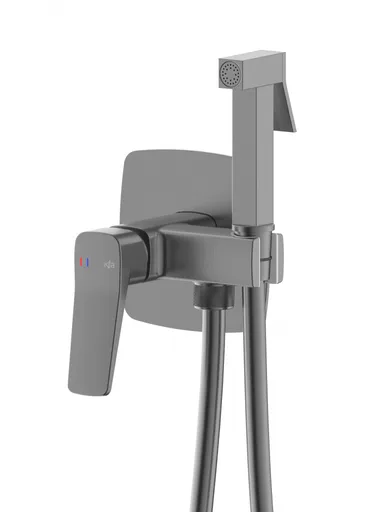 KFA Baterie Malaga, bidetová, podomítková, nástěnná, PVD gun metal grey 4529-512-61