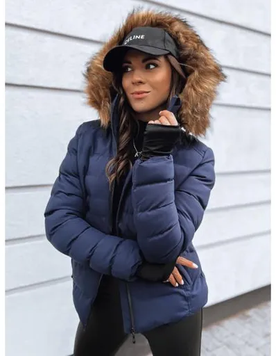 Dámská zimní prošívaná bunda VERSES tmavě modrá