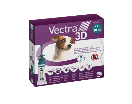 Vectra 3D spot-on pro psy S (4–10 kg) 3 pipety