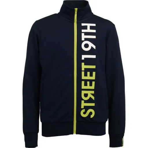 Lewro MALACH Chlapecká celorozepínací mikina, tmavě modrá, velikost 116-122