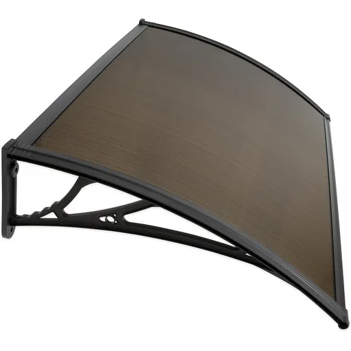 Aldotrade Dveřní stříška 120 x 80 cm nedělená Lagrada, hnědá