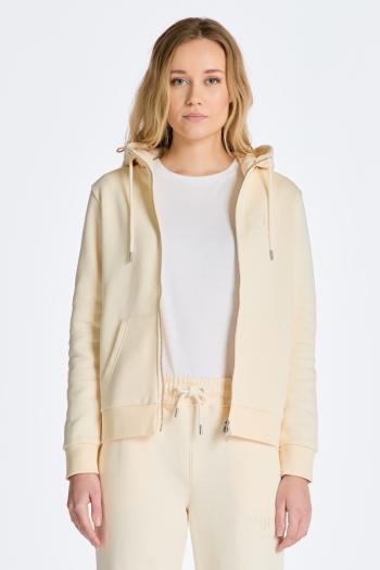 MIKINA GANT REG TONAL SHIELD ZIP HOODIE LINEN