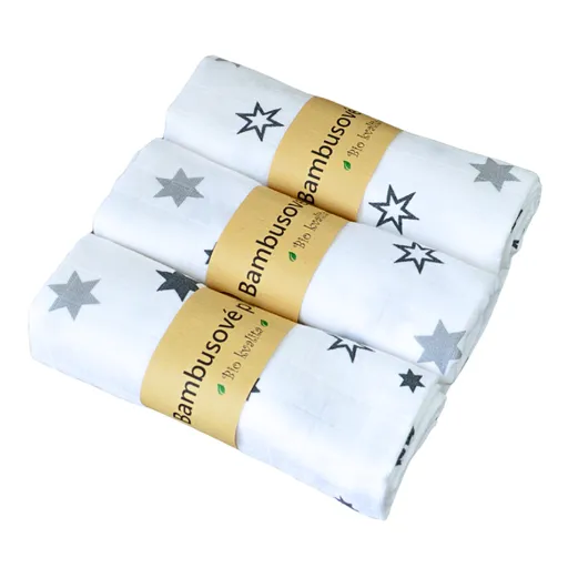 GaGa's pleny Bambusové pleny Premium Quality mušelín Bílá