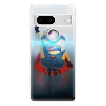 Odolné silikonové pouzdro iSaprio - Mimons Superman 02 - Google Pixel 7 5G