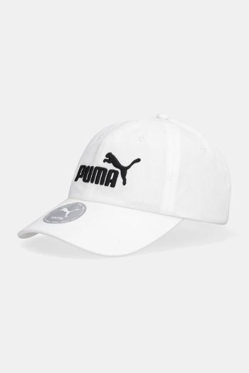 Bavlnená šiltovka Puma ESS NO.1 LOGO BB Cap Jr biela farba, 026554