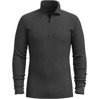 Smartwool CLASSIC THERMAL MERINO BL 1/4 ZIP Pánské termo triko, tmavě šedá, velikost