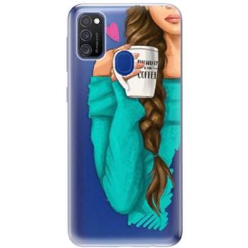 iSaprio My Coffe and Brunette Girl pro Samsung Galaxy M21 (coffbru-TPU3_M21)