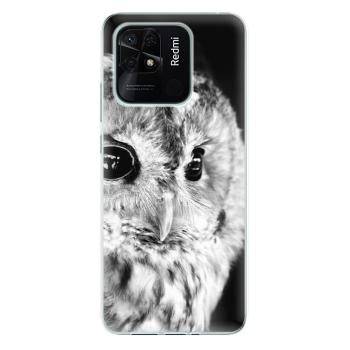 Odolné silikonové pouzdro iSaprio - BW Owl - Xiaomi Redmi 10C