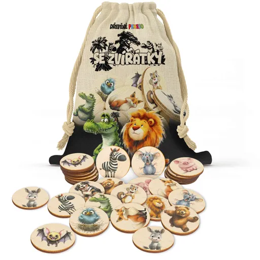 Dřevěné pexeso – Zvířátka